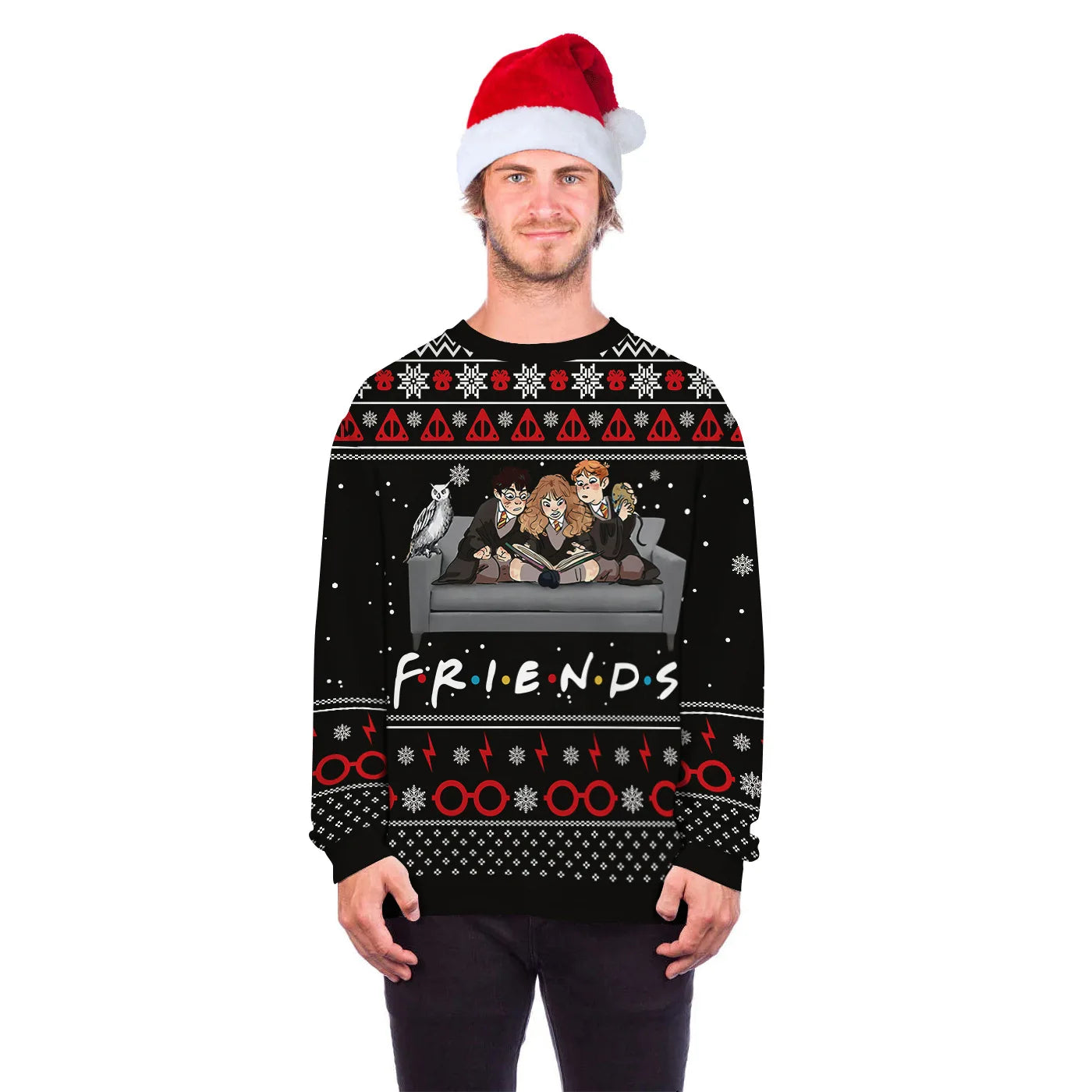 Ugly Christmas Sweater Fun 3D Printed Sweater Fashion Unisex Long-sleeved Hooded Sweater Autumn Funny Christmas Party