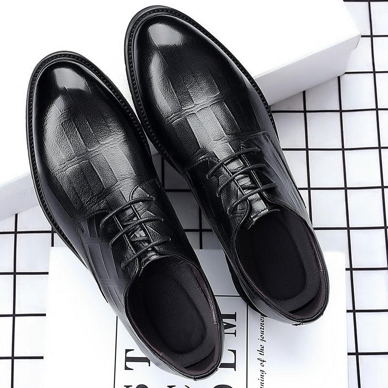 Men&#39;s New Genuine Leather Shoes Square Toe Business Dress High-end Mens Formal Shoes Breathable Comfortable Shoes