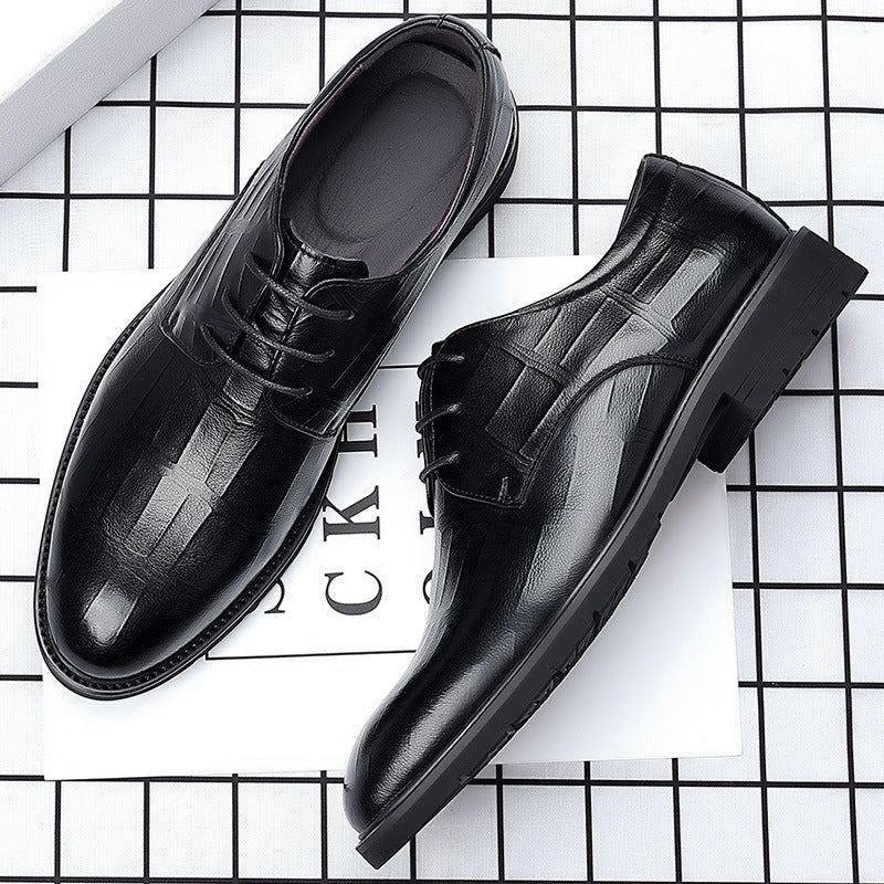 Men&#39;s New Genuine Leather Shoes Square Toe Business Dress High-end Mens Formal Shoes Breathable Comfortable Shoes