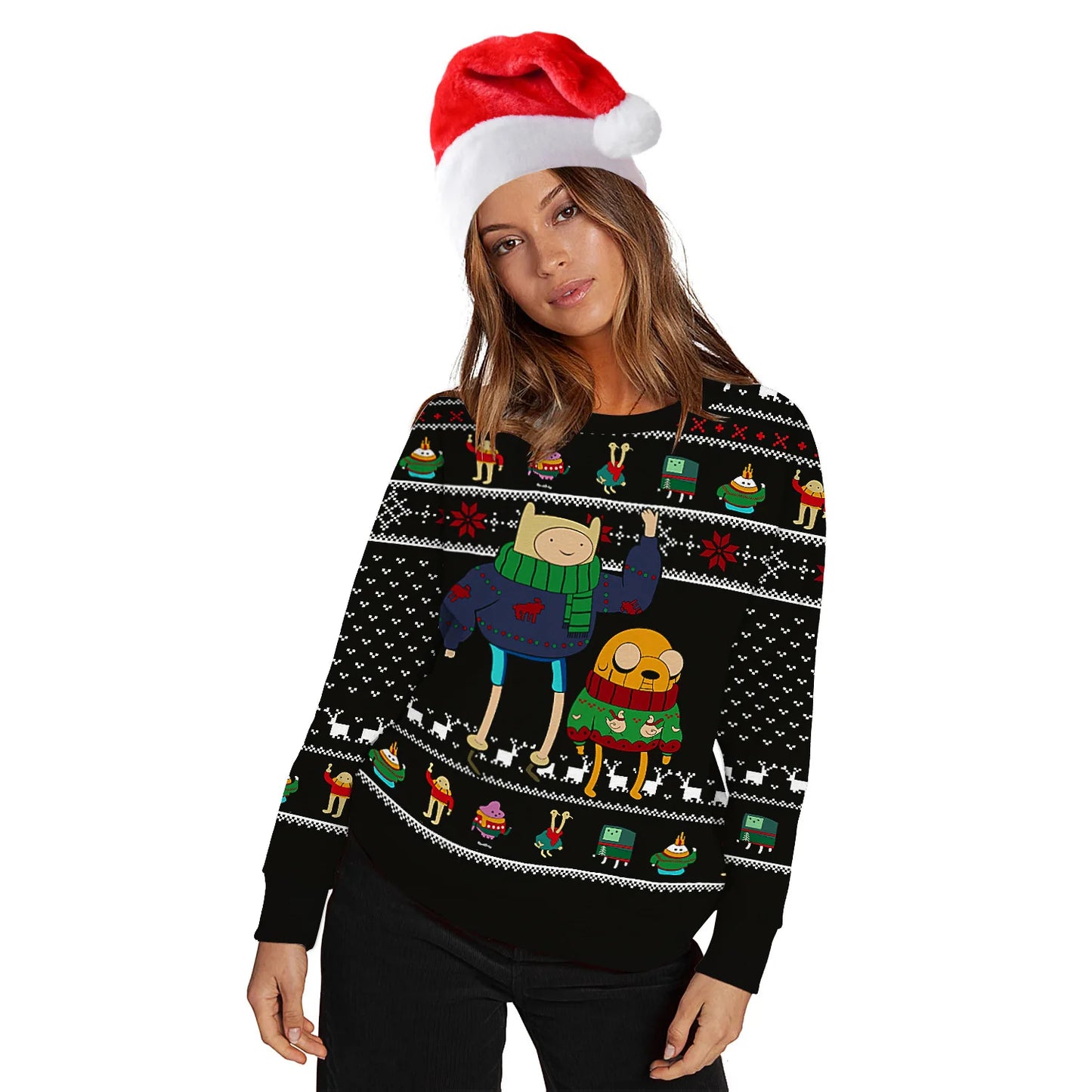 Ugly Christmas Sweater Fun 3D Printed Sweater Fashion Unisex Long-sleeved Hooded Sweater Autumn Funny Christmas Party