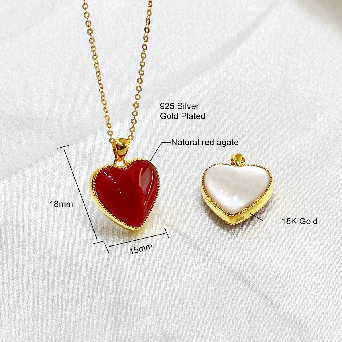 Heart Shape Necklaces for Women 18 K Pure 100 Gold with Certificate Elegant Womens Necklaces with Pendant Gifts for Mom 10 May