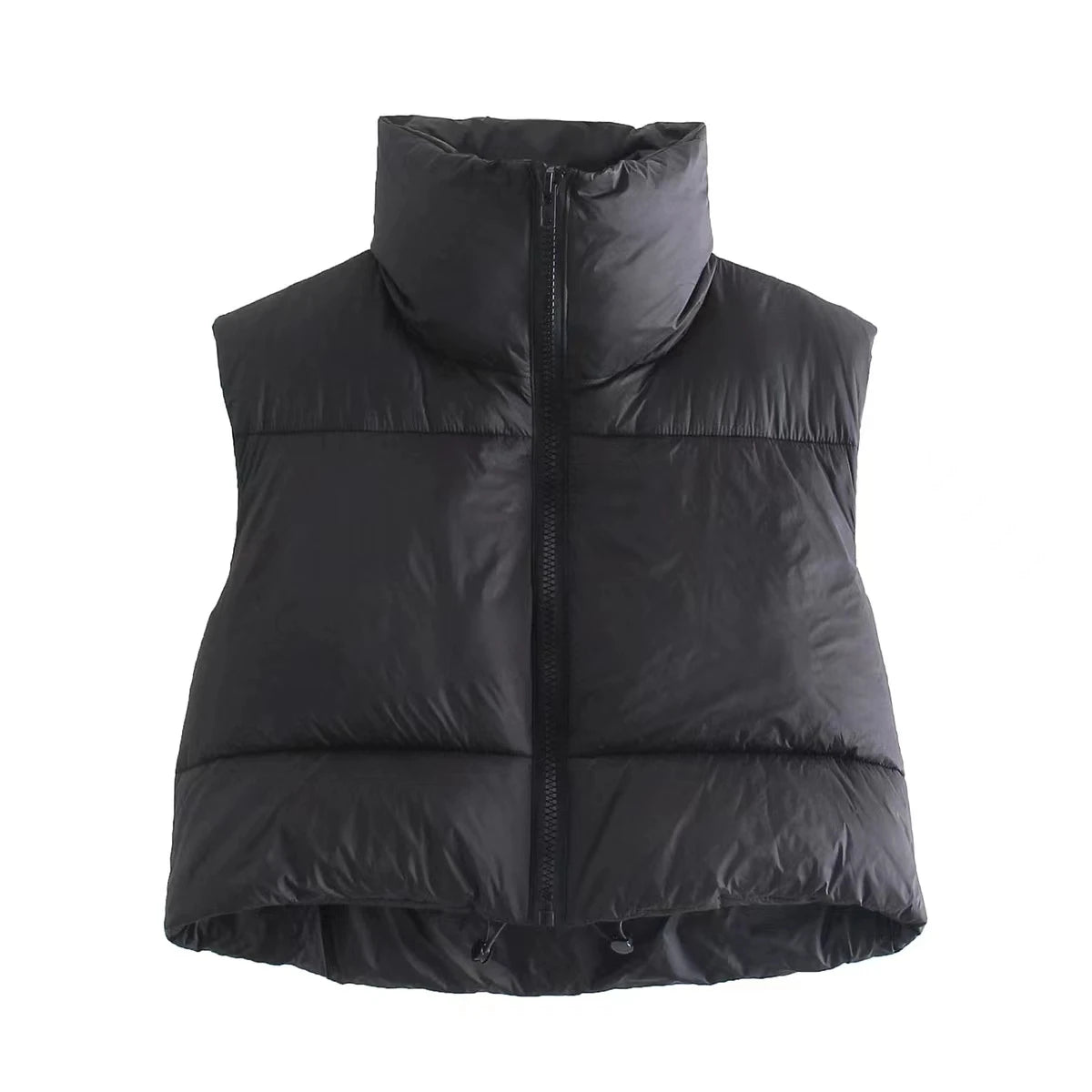 2024 Autumn Winter Women's Cotton Vest New Stand Collar Sleeveless Short Vest Outerwear Korean Fashion Thicken Warm Woman Jacket