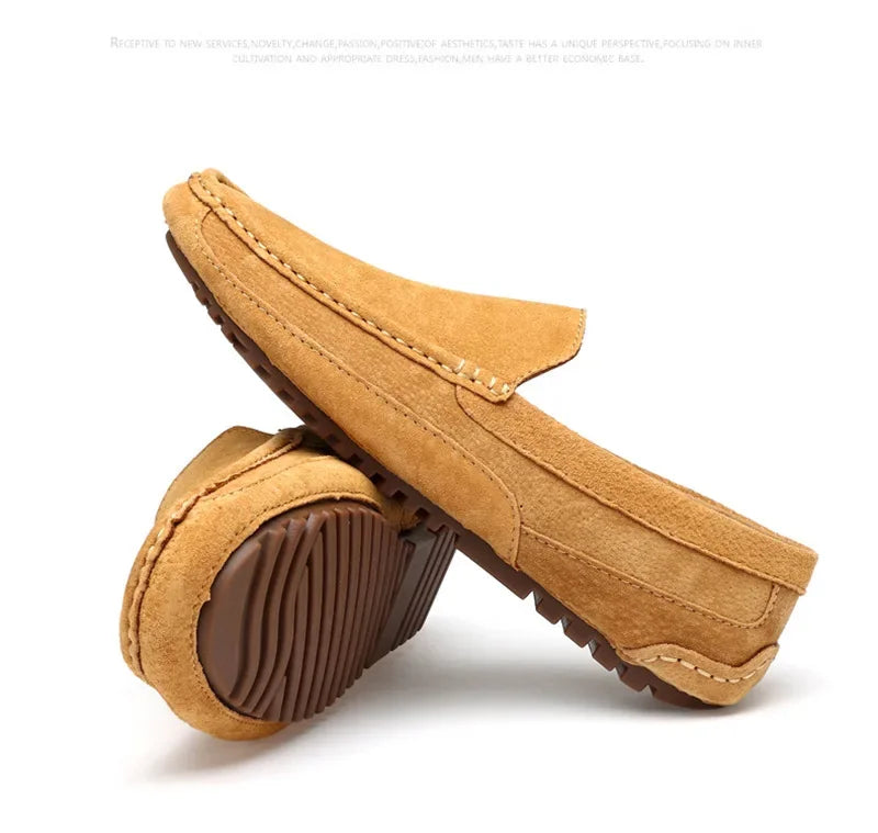 Suede Leather Men’s Loafers Luxury 2024 Casual Shoes for Men Boat Shoes Handmade Men Slipon Driving Shoes Male Moccasins Zapatos