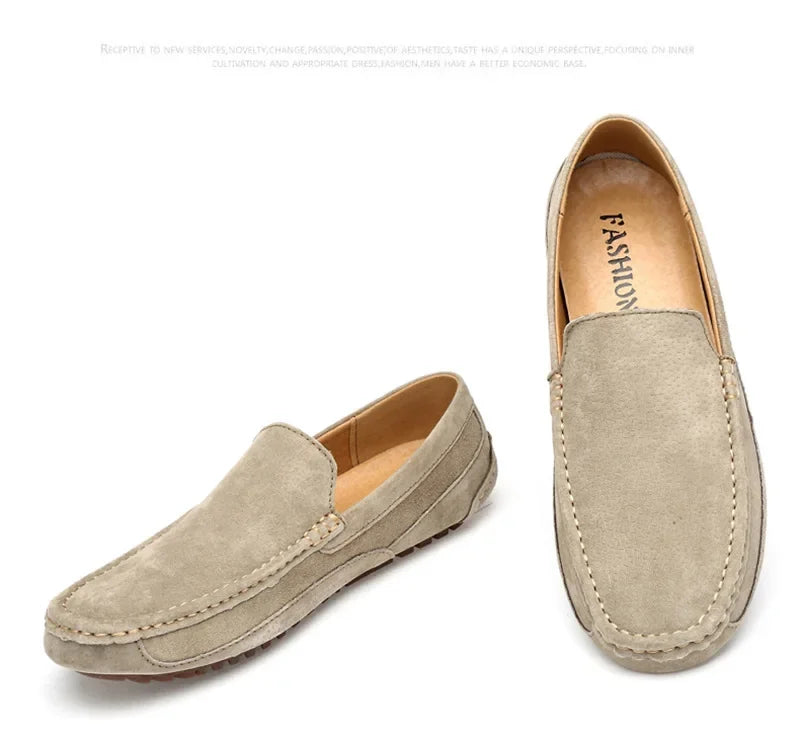 Suede Leather Men’s Loafers Luxury 2024 Casual Shoes for Men Boat Shoes Handmade Men Slipon Driving Shoes Male Moccasins Zapatos