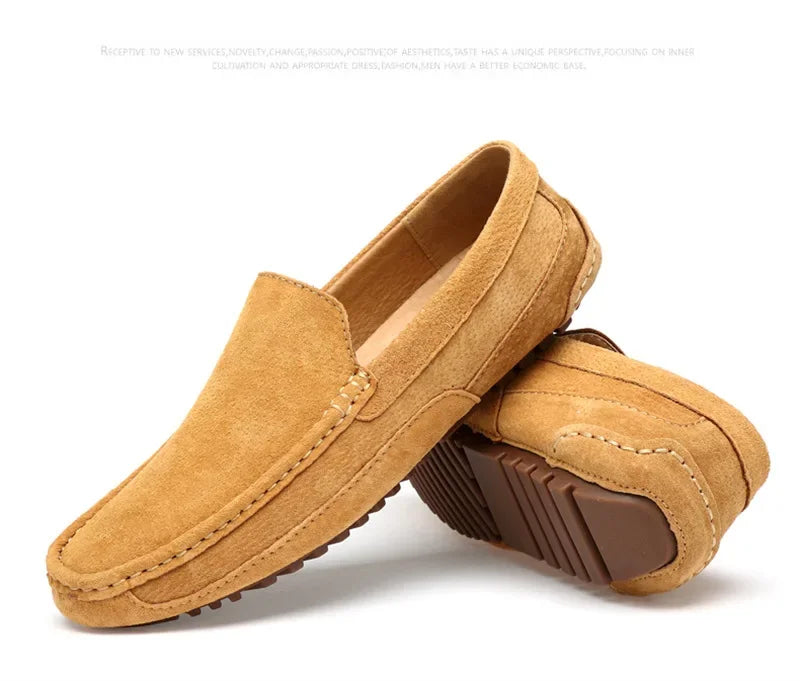 Suede Leather Men’s Loafers Luxury 2024 Casual Shoes for Men Boat Shoes Handmade Men Slipon Driving Shoes Male Moccasins Zapatos