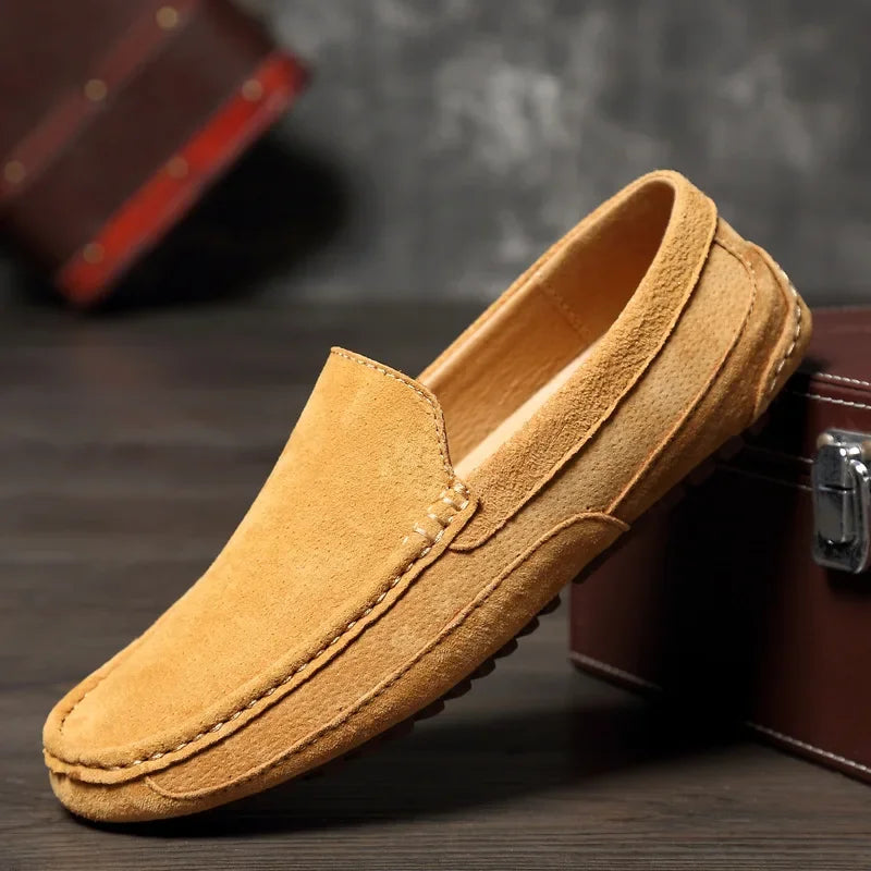 Suede Leather Men’s Loafers Luxury 2024 Casual Shoes for Men Boat Shoes Handmade Men Slipon Driving Shoes Male Moccasins Zapatos