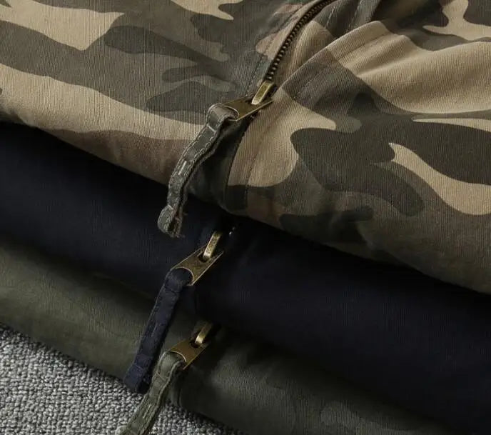 Autumn Winter Jackets American Camouflage Work Coat Men's Casual Outwear Zipper Stand Collar Jacket Men's Clothing