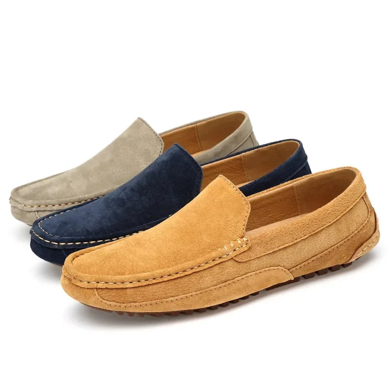 Suede Leather Men’s Loafers Luxury 2024 Casual Shoes for Men Boat Shoes Handmade Men Slipon Driving Shoes Male Moccasins Zapatos