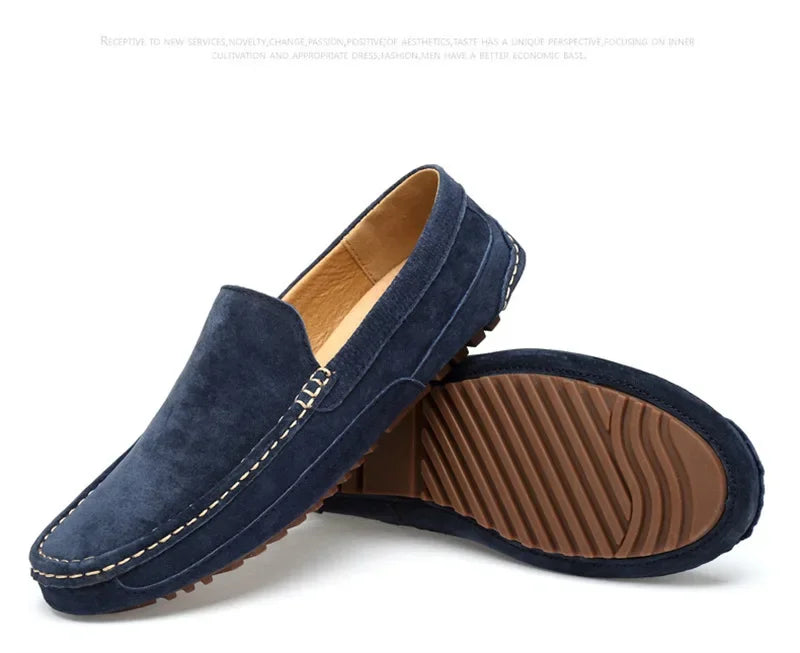 Suede Leather Men’s Loafers Luxury 2024 Casual Shoes for Men Boat Shoes Handmade Men Slipon Driving Shoes Male Moccasins Zapatos