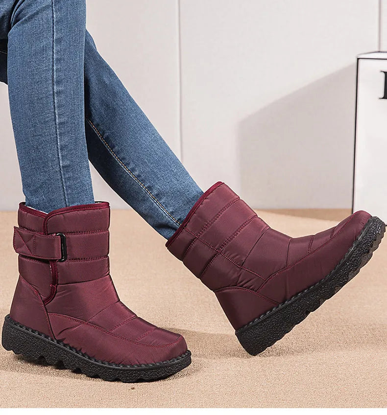 Women's Boots Snow Casual Woman Shoes Platform Shoes Women Fashion Waterproof Mid High Boots Platform Botas Mujer Boots Women