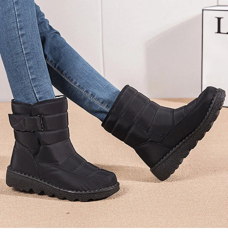 Women's Boots Snow Casual Woman Shoes Platform Shoes Women Fashion Waterproof Mid High Boots Platform Botas Mujer Boots Women