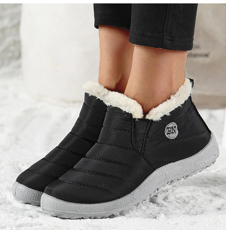 Platform Boots Women Snow New Ladies Shoes Slip On Shoes Woman Punk Ankle Boots Soft Plus Size Botas Mujer Winter Female Booties