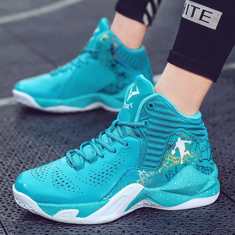 New Arrivals Purple Unisex Sneakers High Top Breathable Comfy  Men‘s Basketball Sneakers Non-slip Wearable Woman Sports Sneakers