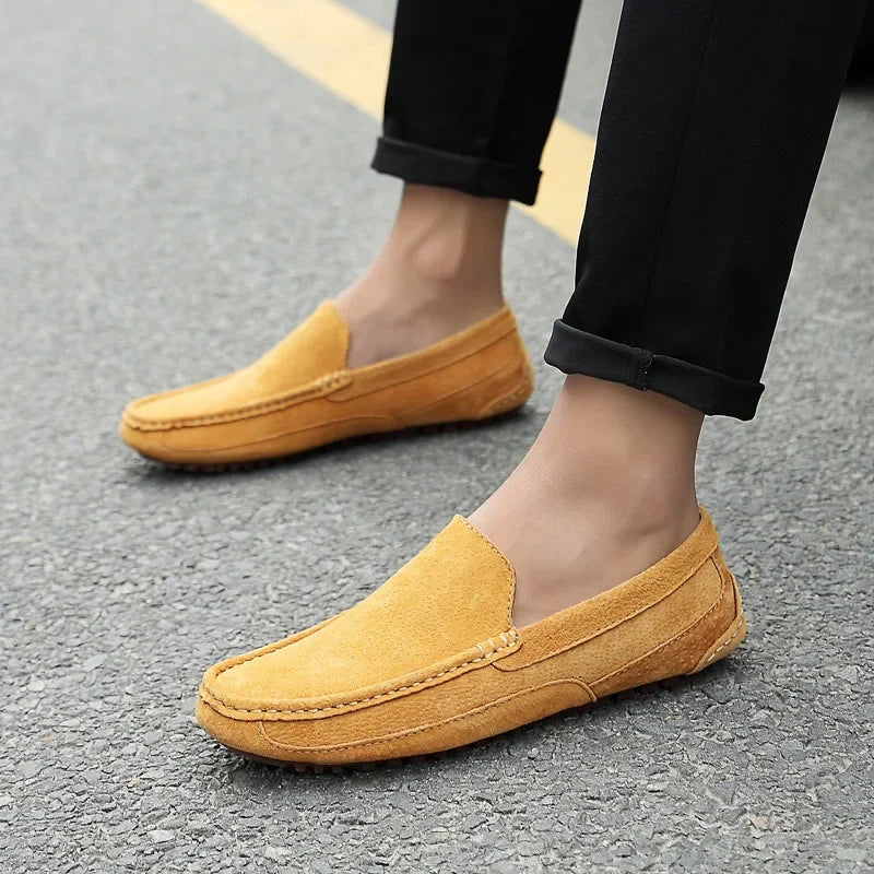 Suede Leather Men’s Loafers Luxury 2024 Casual Shoes for Men Boat Shoes Handmade Men Slipon Driving Shoes Male Moccasins Zapatos