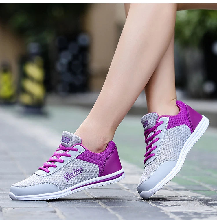 Sneakers Women Fashion Lace Up Ladies Vulcanized Shoes Trainers Sneakers For Women New Outdoor Zapatillas Mujer Female Footwear