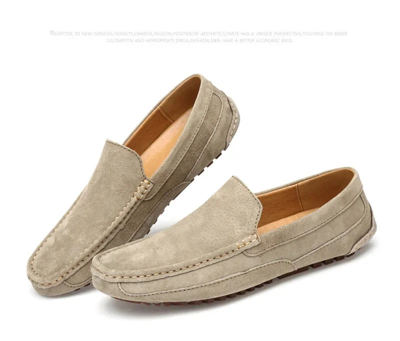 Suede Leather Men’s Loafers Luxury 2024 Casual Shoes for Men Boat Shoes Handmade Men Slipon Driving Shoes Male Moccasins Zapatos