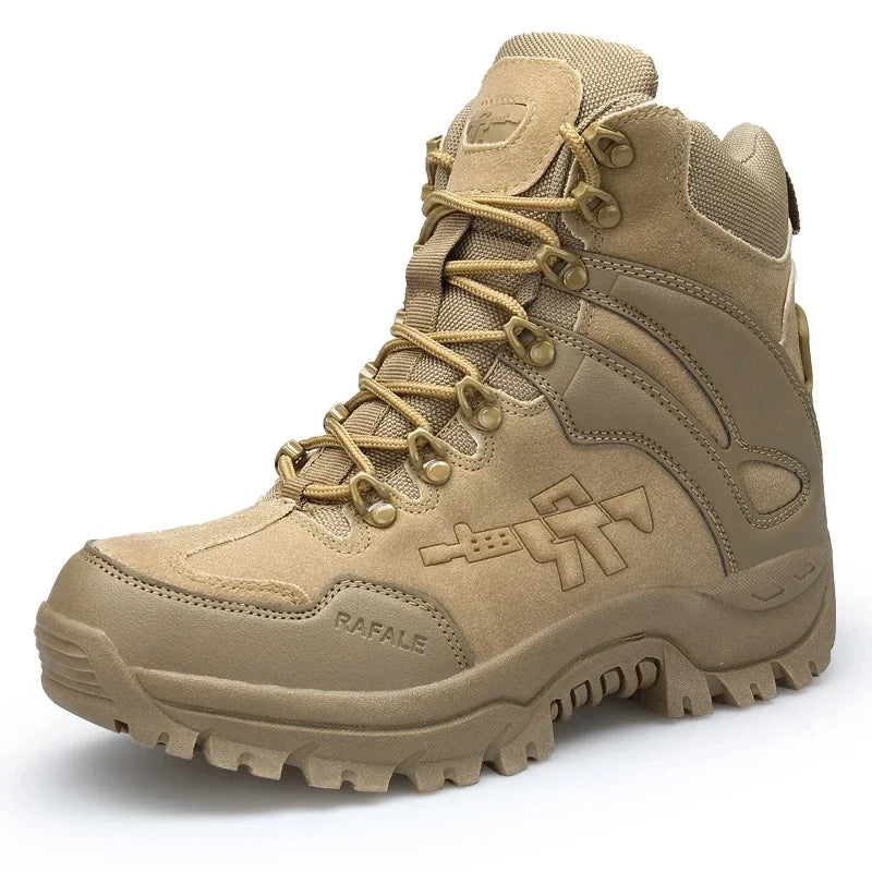 Winter Boots for Men Tactical Boots Waterproof Cow Suede Work Men‘s Ankle Boots Hiking Safety Shoes Athletic Shoes 2024