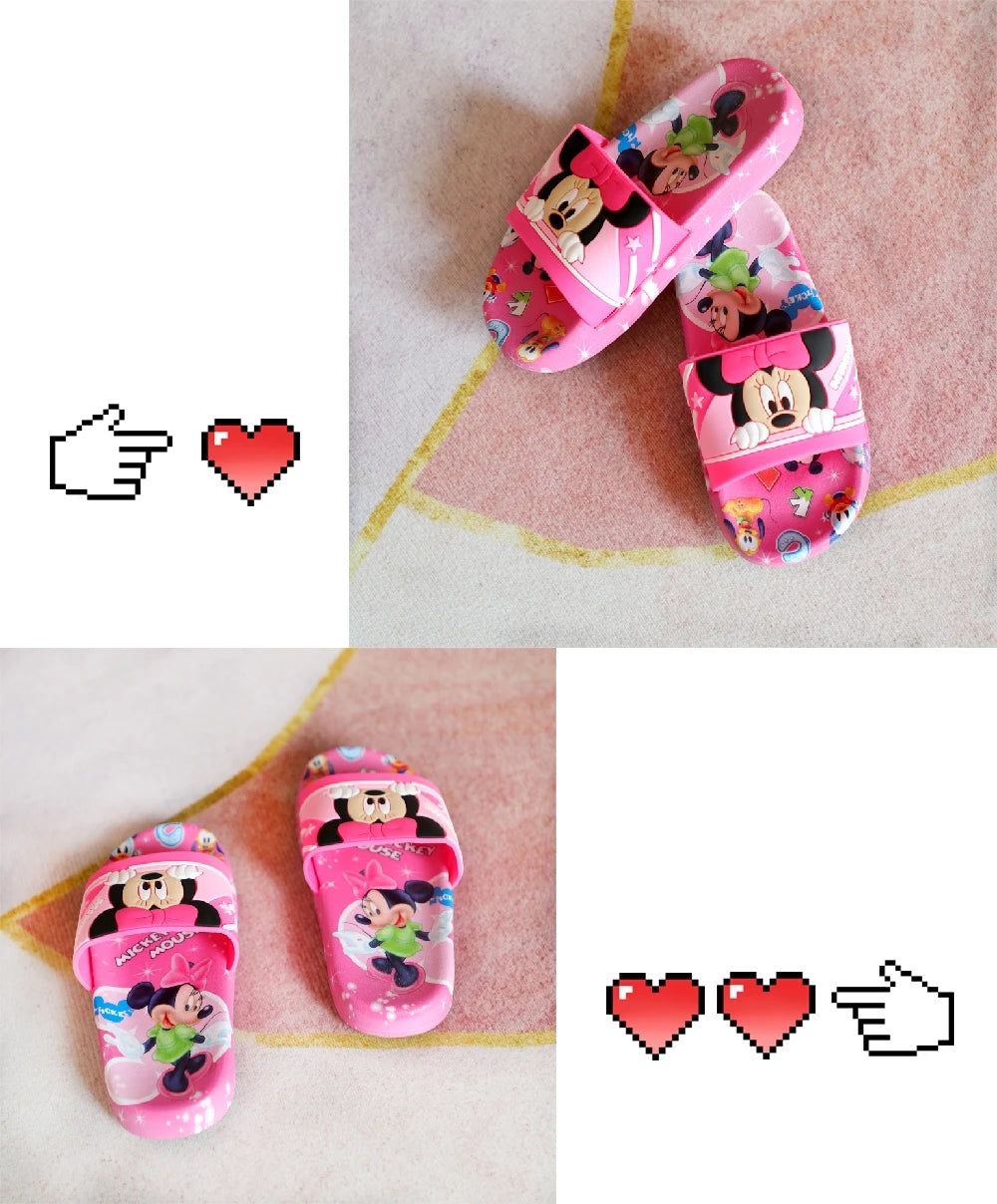 Children‘s Boys Girls Slippers Cars Cartoon Animals Prints Shoes Fashion Cute Shoes Bathroom Kids Toddler Slippers Flat Heels