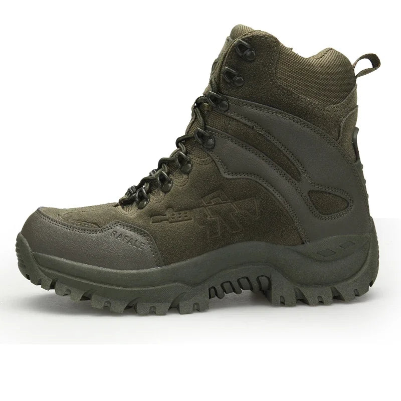 Winter Boots for Men Tactical Boots Waterproof Cow Suede Work Men‘s Ankle Boots Hiking Safety Shoes Athletic Shoes 2024