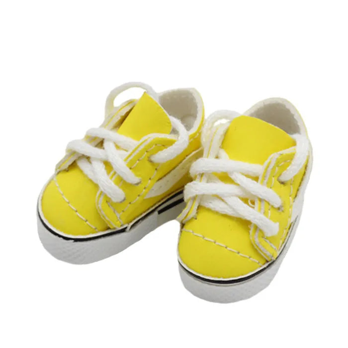 Hot Welcome New Fashion Design Canvas Shoes For 15cm Dolls 1/6 Bjd Dolls Shoes 4 colors Doll Shoes Children’s day Gift .